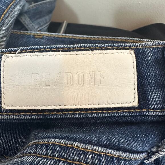 RE/DONE 90's High Rise Button Fly Ankle Skinny Jeans Dark Wash sz 29 EUC - Picture 8 of 8
